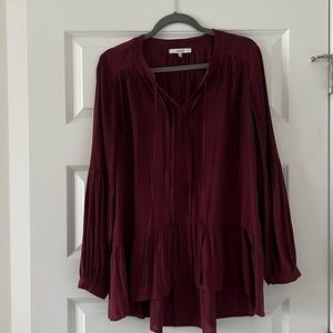Burgandy Longsleeve Blouse